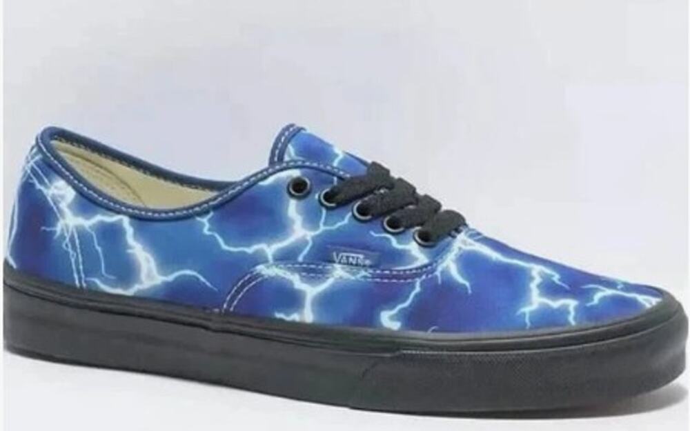 Vans Lightning Black Blue vn0a5hzs9ft Men's 6.5 Women's 8